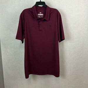 Rock & Roll Denim Mens Polo Shirt Sz XXL Burgundy Maroon Short Sleeve